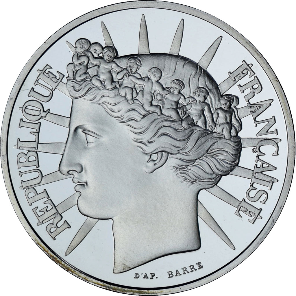 Munten, Frankrijk, 100 Francs, 1988, Monnaie de Paris, BE, FDC, Zilver