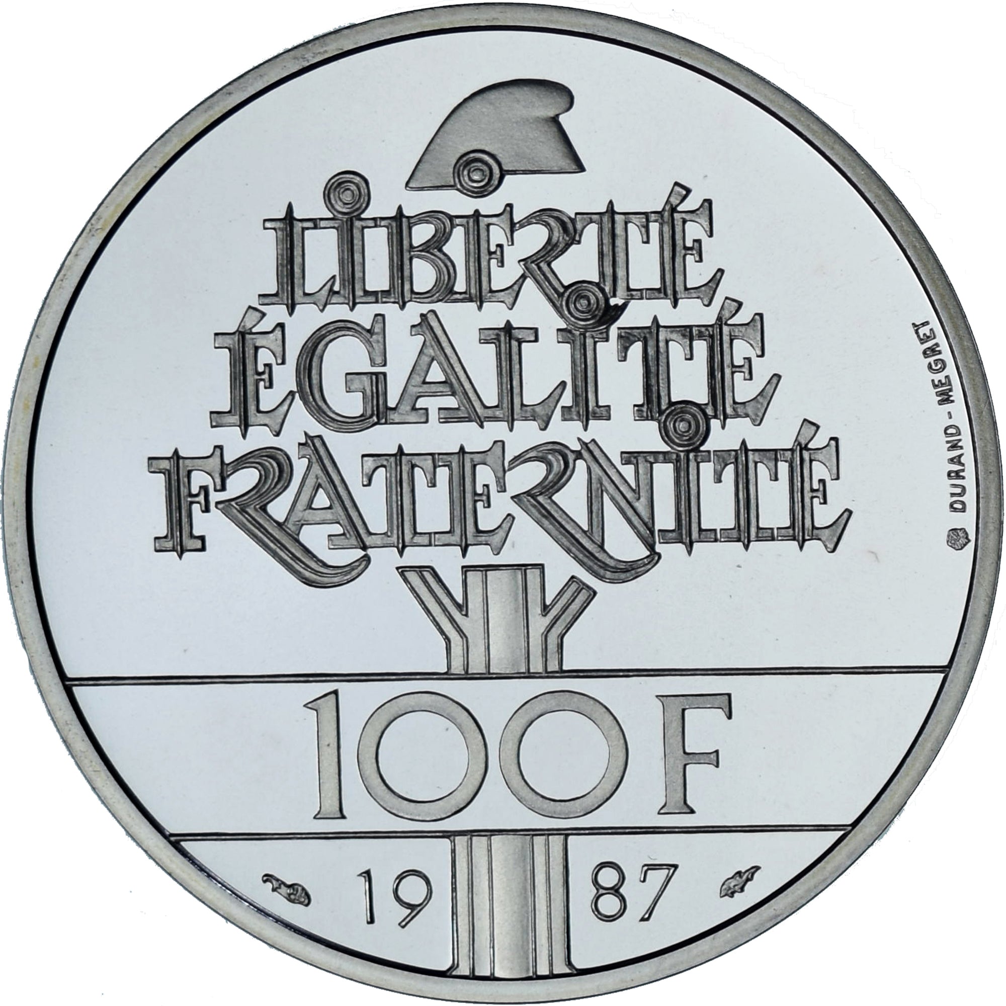 Munten, Frankrijk, 100 Francs, 1987, BE, FDC, Zilver, KM:962a, Gadoury:902