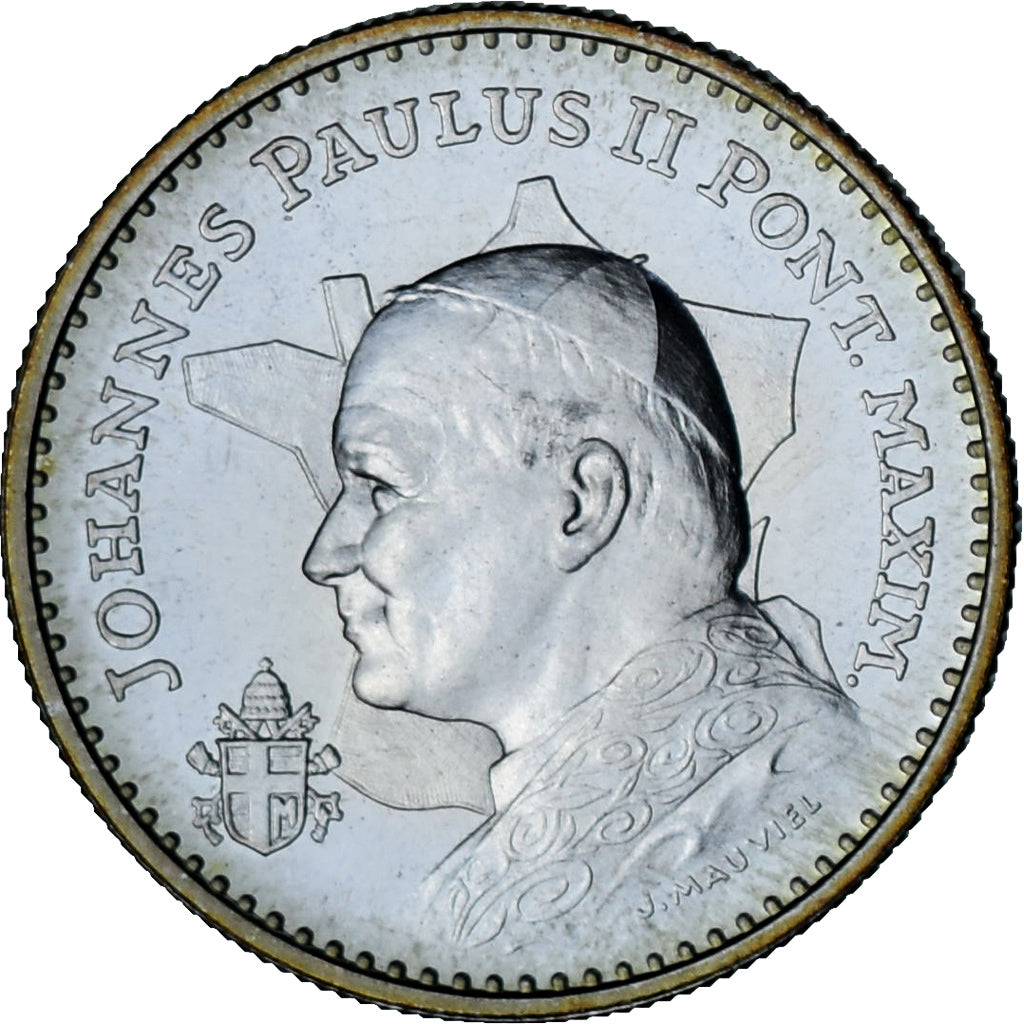France, Médaille, Jean-Paul II, Visite en France, Lyon, Ars, 1986, SPL, Argent