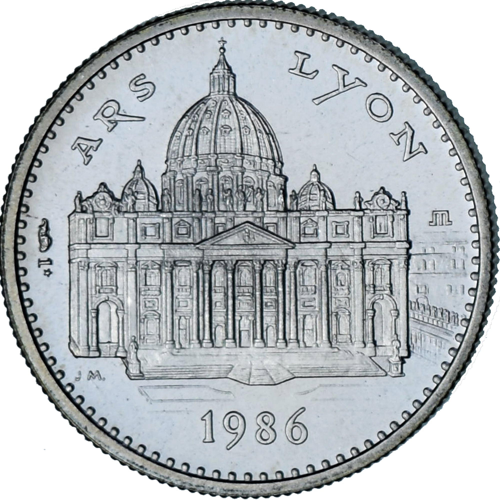 France, Médaille, Jean-Paul II, Visite en France, Lyon, Ars, 1986, SPL, Argent