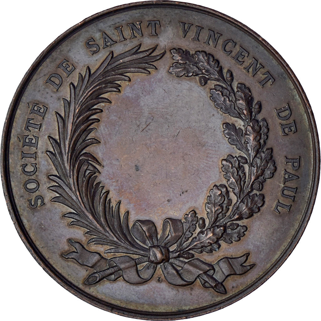 Francja, medal, Religion, Saint Vincent de Paul, Trotin, AU(50-53), Brązowy