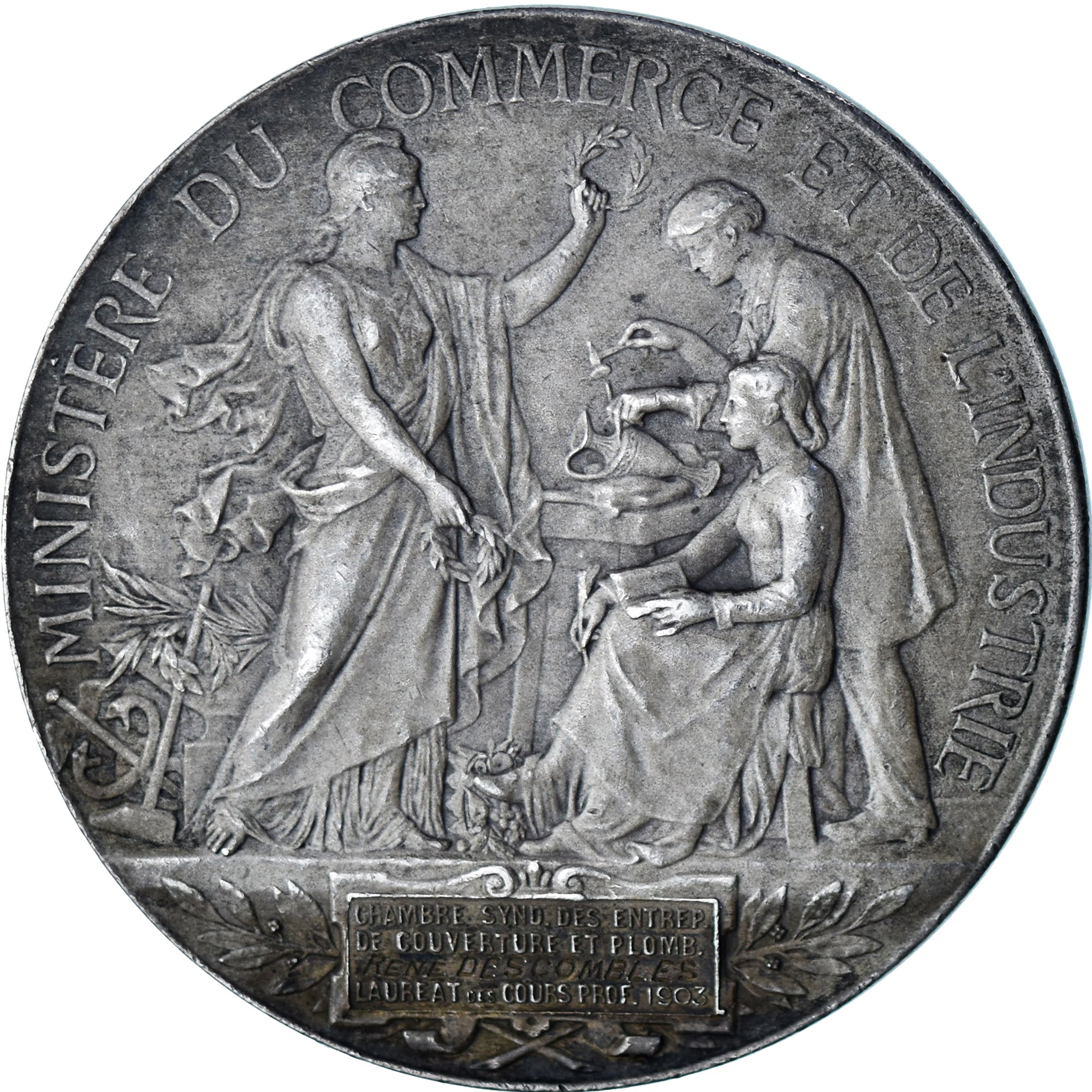 Francia, medalla, Chambre Syndicale des Entreprises de Couverture et de Plomb
