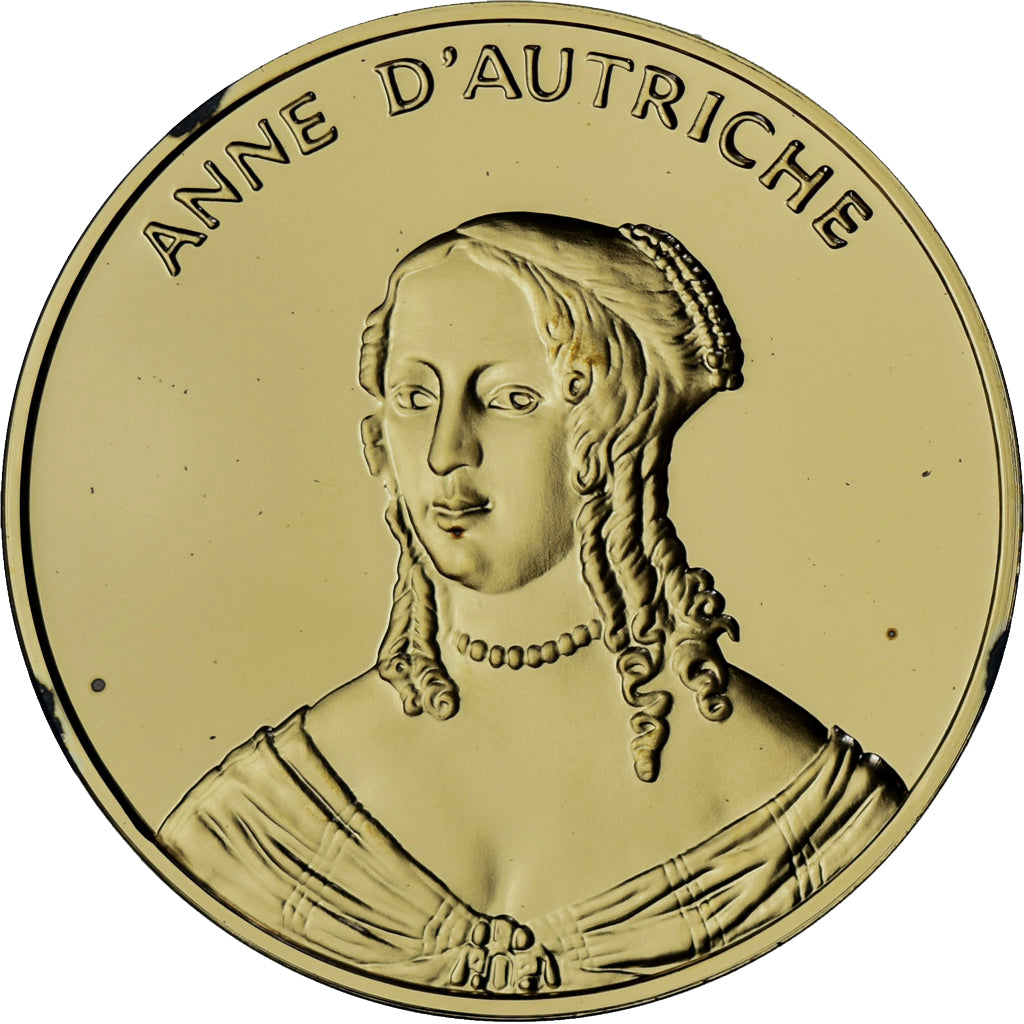 Francia, medalla, Anne d'Autriche, La France du Roi Soleil, SC+, Oro vermeil