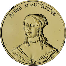 Francia, medalla, Anne d'Autriche, La France du Roi Soleil, SC+, Oro vermeil