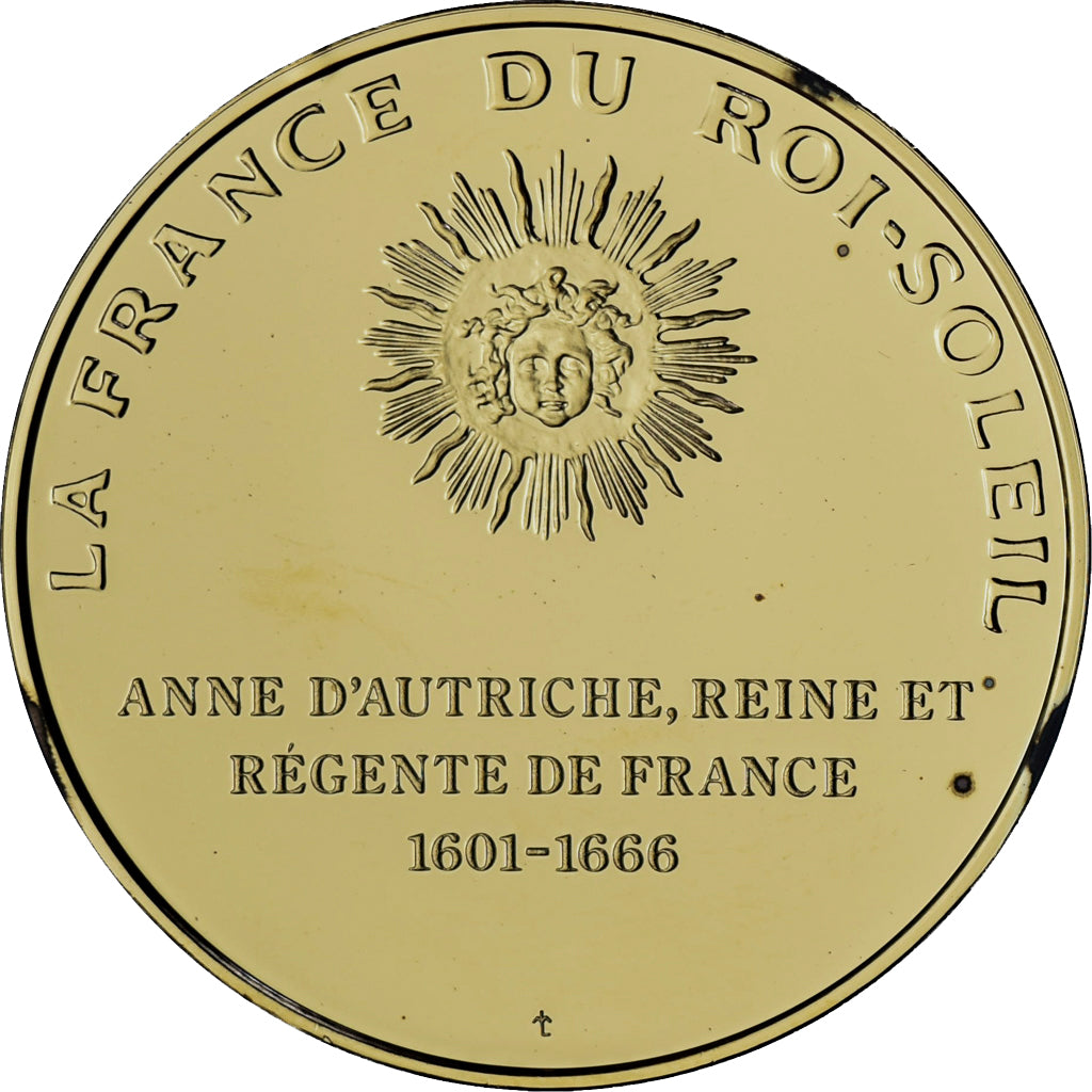 Francia, medalla, Anne d'Autriche, La France du Roi Soleil, SC+, Oro vermeil