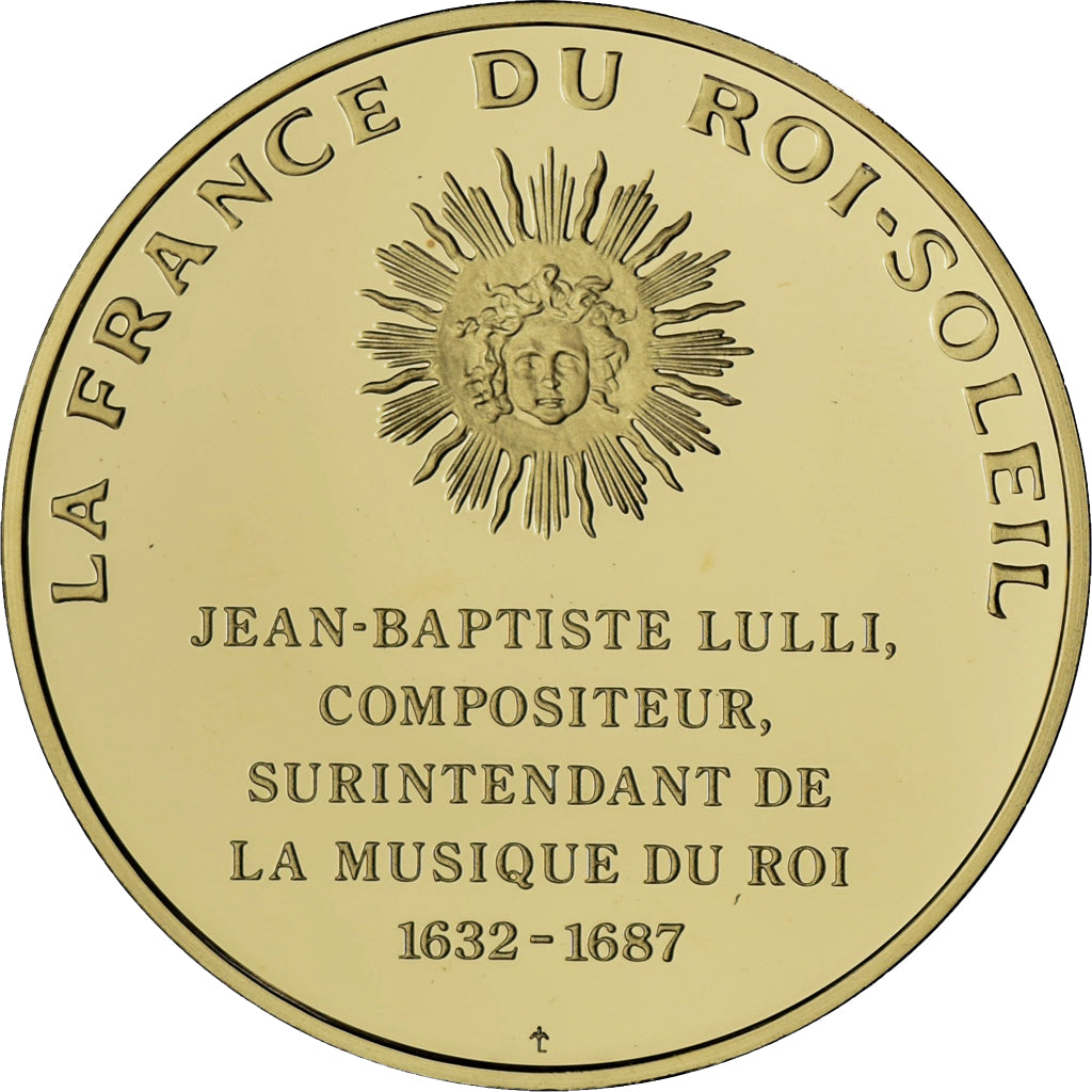 France, Medal, Jean-Baptiste Lulli, La France du Roi Soleil, MS(64), Vermeil