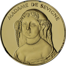France, Medal, Madame de Sévigné., La France du Roi Soleil, MS(64), Vermeil