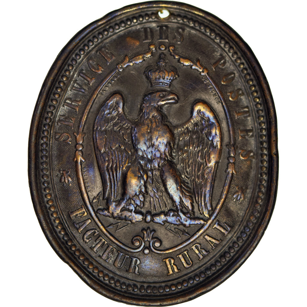 France, Médaille, Plaque de Métier, Services des Postes, Facteurs Ruraux, TTB