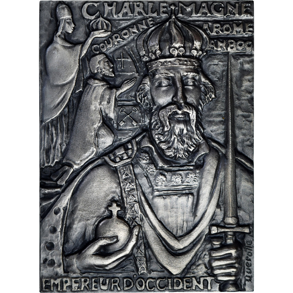 France, Médaille, Charlemagne Couronné à Rome (An 800), 1973, Quérolle
