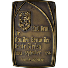België, Medaille, Ville de Gent, 1958, Liefferingen, UNC-, Bronzen