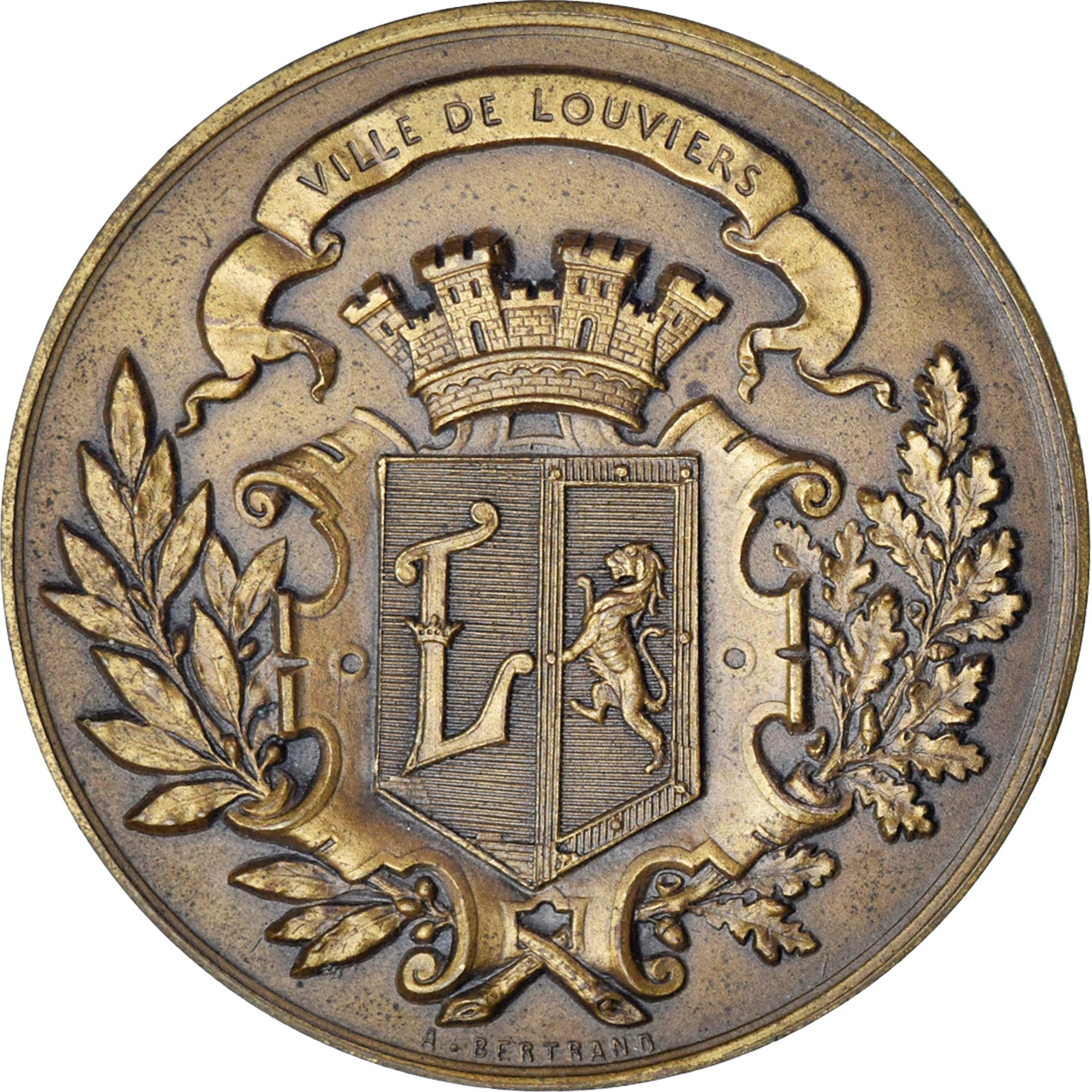 Frankreich, Medaille, Ville de Louviers, Bertrand, VZ, Bronze