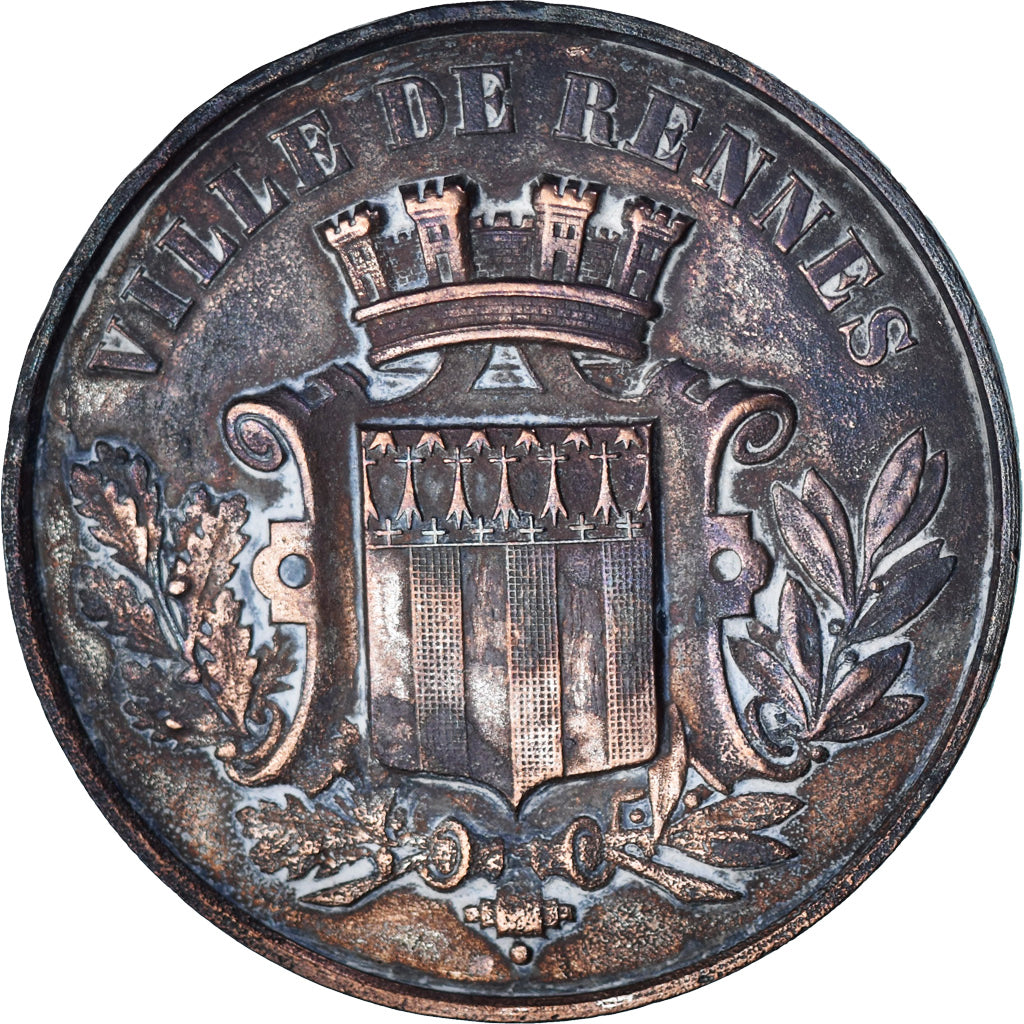 France, Médaille, Marianne, Ville de Rennes, Cuivre, TTB