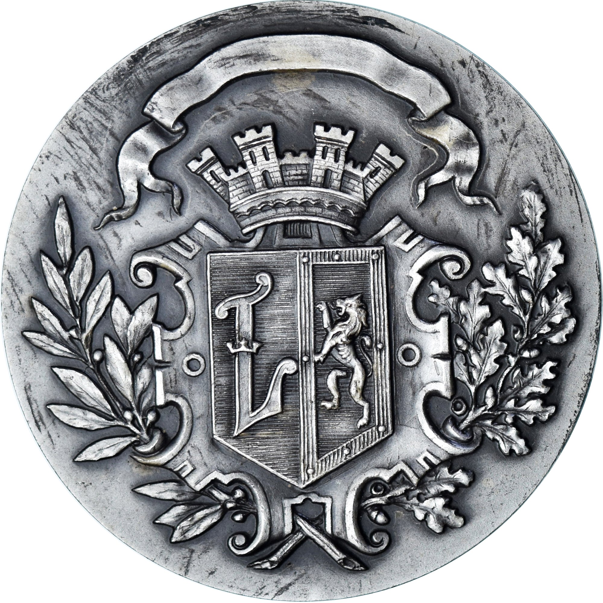 Francja, medal, Ville de Louviers, AU(50-53), Brąz posrebrzany