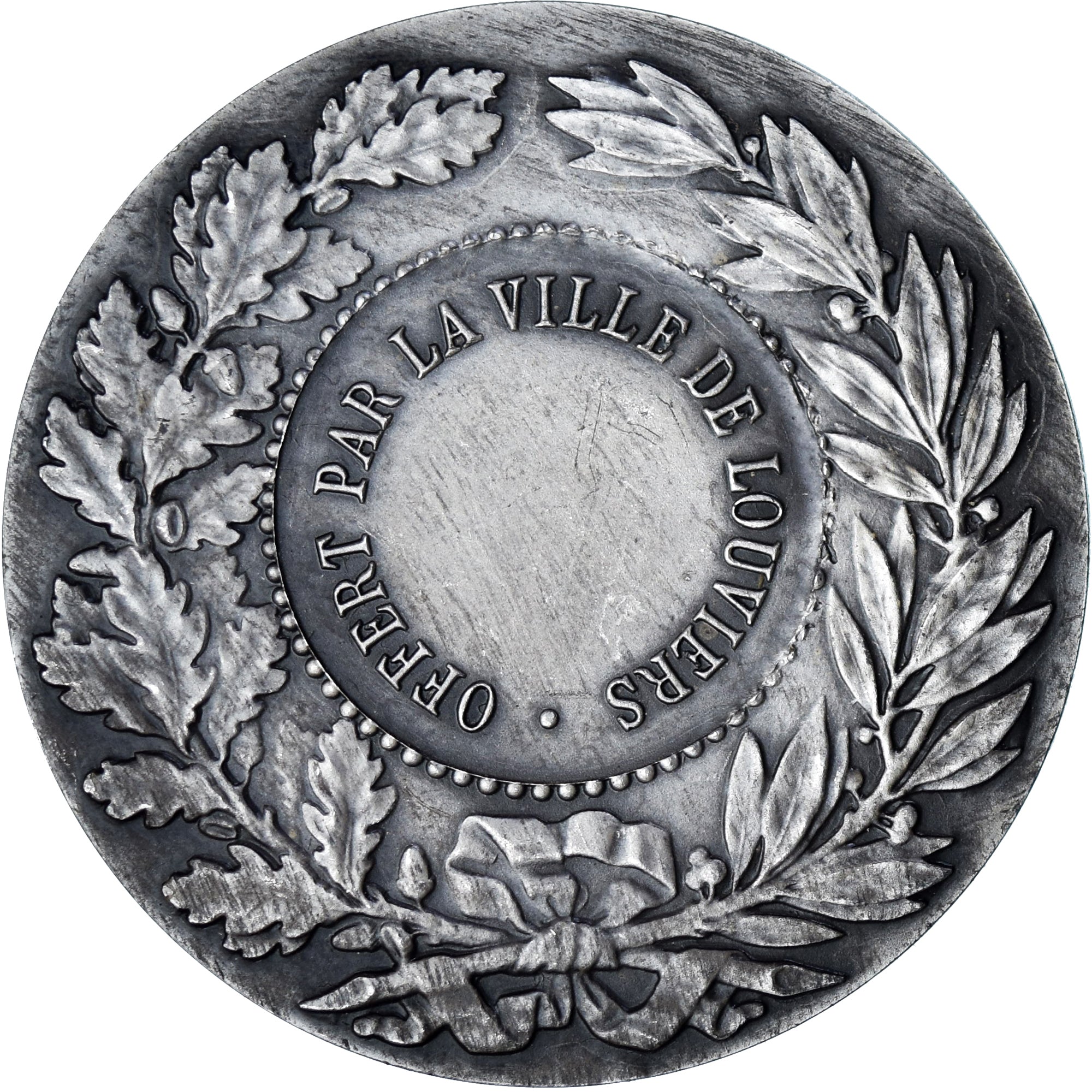 Francja, medal, Ville de Louviers, AU(50-53), Brąz posrebrzany