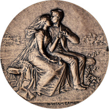 France, Medal, Médaille de mariage, Pillet, AU(55-58), Bronze