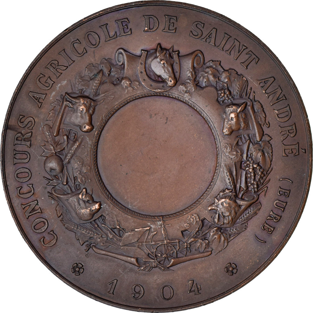 Frankreich, Medaille, Concours Agricole de Saint André, Eure, 1904, VZ, Bronze