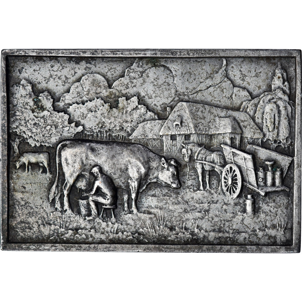 Frankreich, Medaille, Union Laitière de l'Eure, Agriculture, SS+, Silvered