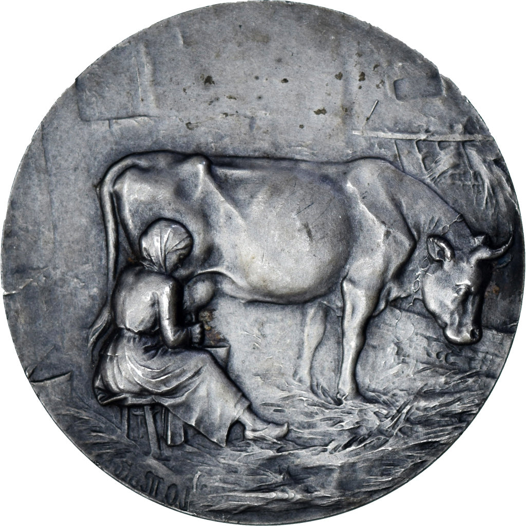 France, Medal, Union Laitière de l'Eure, Agriculture, 1934, MS(63), Silvered