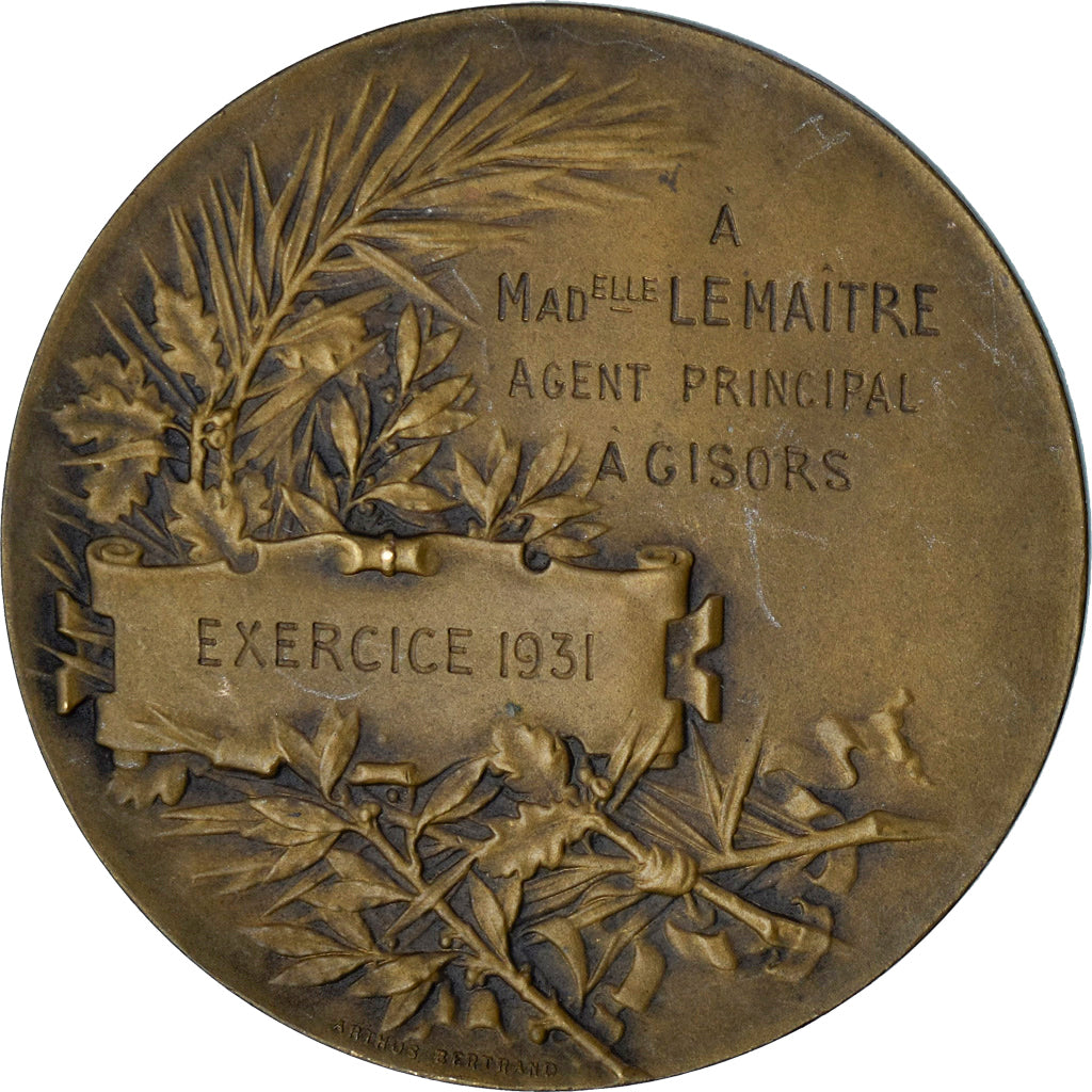 Frankrijk, Medaille, Compagnie d'Assurances Générale sur la Vie, Gisors, 1931
