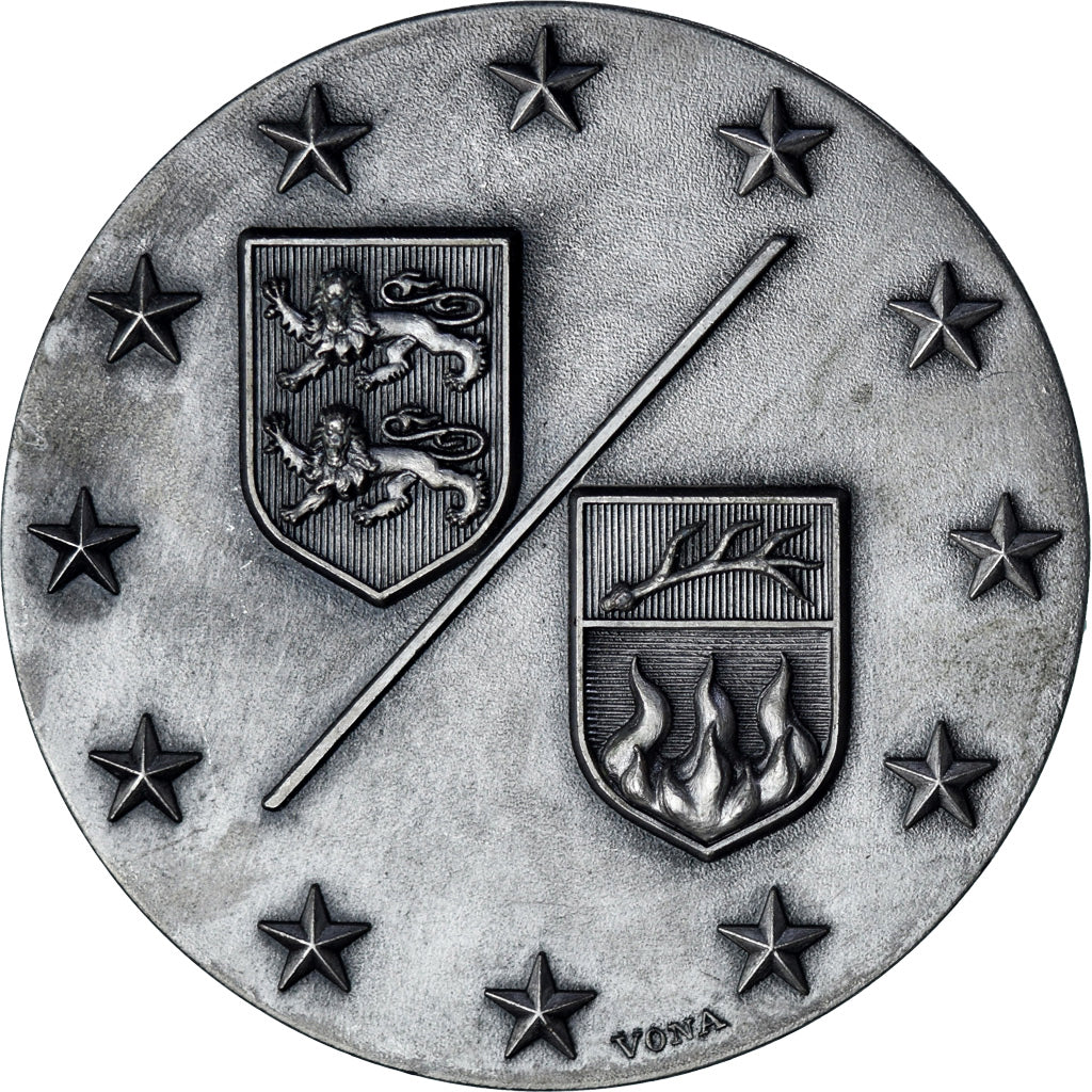 Frankreich, Medaille, Drapeau d'Honneur du Conseil de l'Europe, Politics, 1984