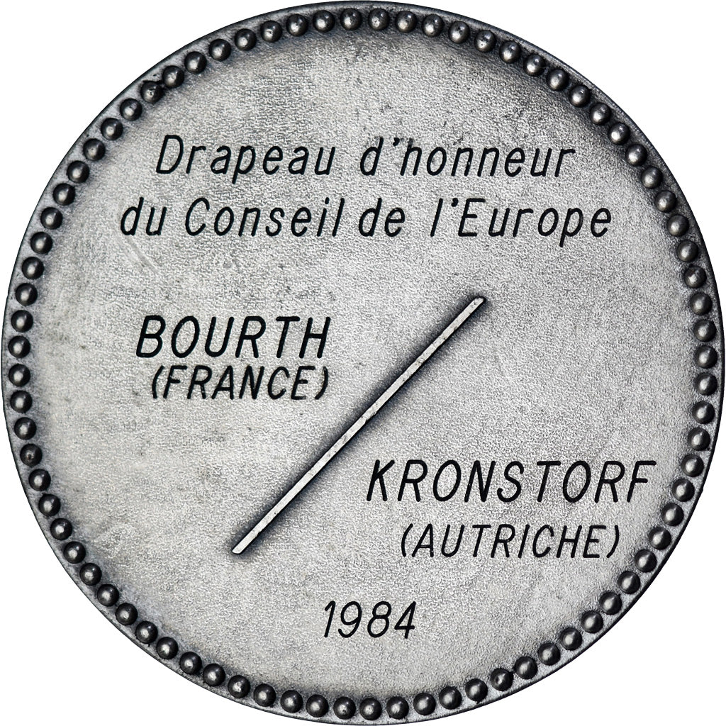 Frankreich, Medaille, Drapeau d'Honneur du Conseil de l'Europe, Politics, 1984