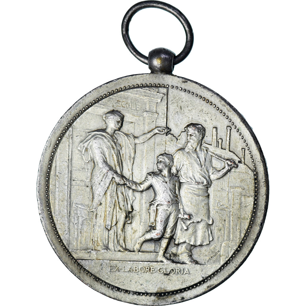 France, Médaille, Certificat d'Etudes, Bernay, Eure, 1898, Vernon, TTB+, Bronze