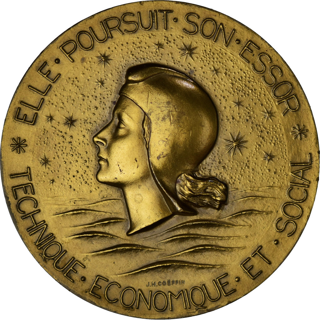 Francia, medalla, Compagnie Générale Transatlantique, France, Shipping, 1962