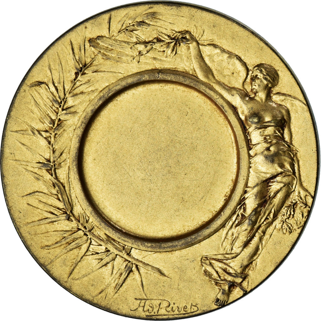 Frankreich, Medaille, Horticulture, Jardins, Rivet, SS+, Gilt Bronze