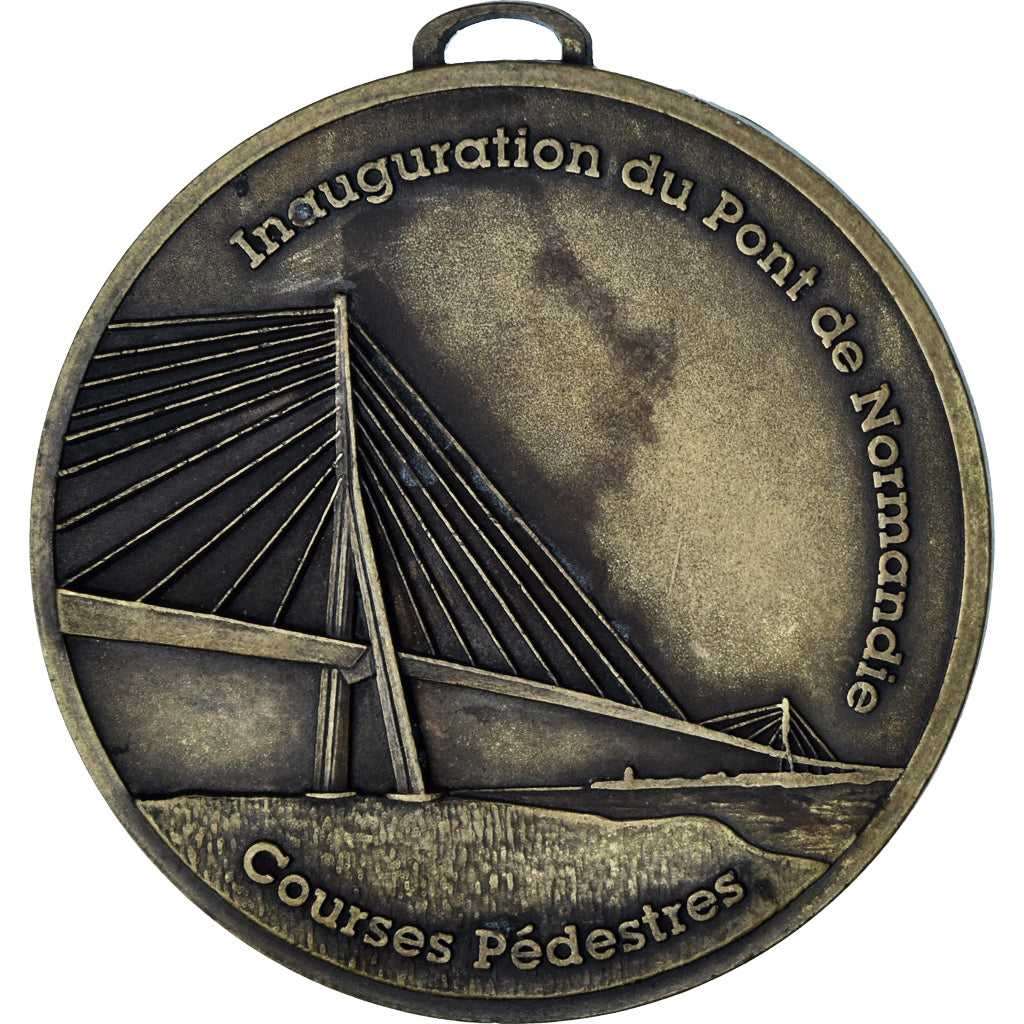 Frankreich, Medaille, Inauguration du Pont de Normandie, Courses Pédestres
