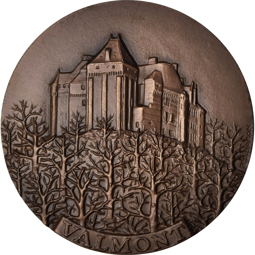 Francia, medalla, Château de Valmont, Patrimoine Culturel, 1973, Baron, SC