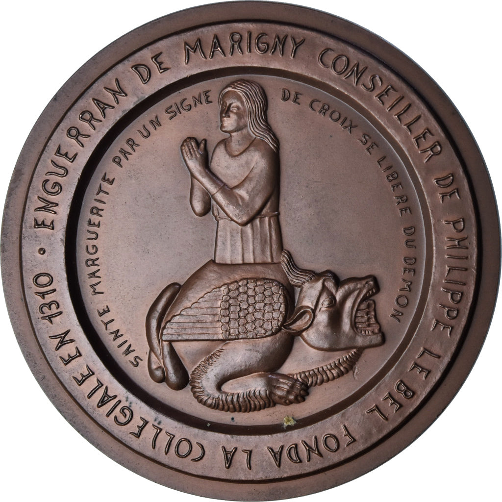 France, Médaille, Enguerrand de Marigny, Notre Dame d'Ecouis, 1987, Fleury