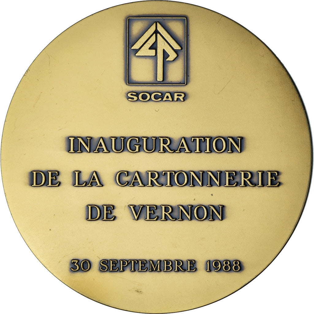 Frankreich, Medaille, Inauguration de la Cartonnerie de Vernon, 1988, Pichard