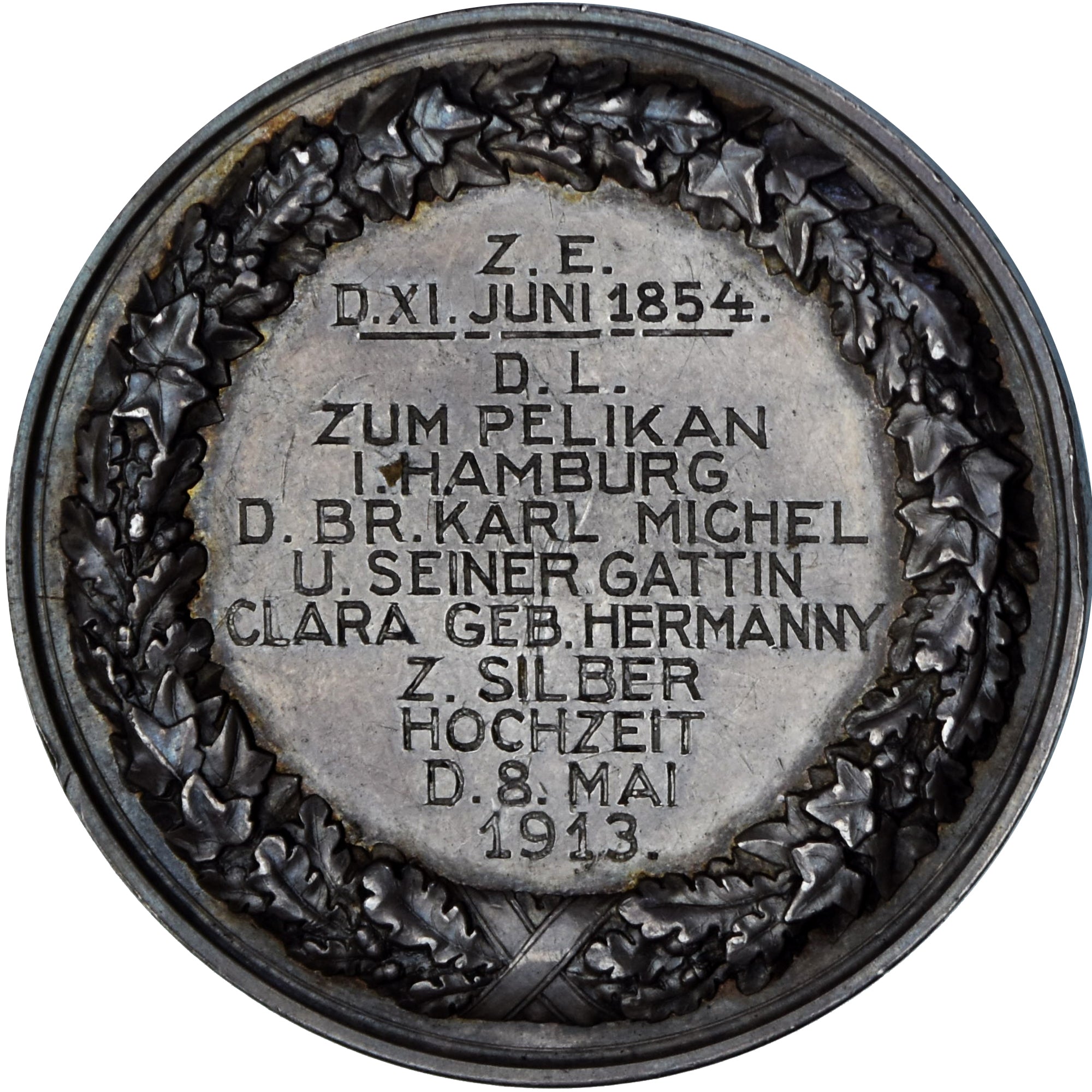 Germania, medaglia, Wilhelm Ier, Mariage, 1913, Kullrich, BB+, Argento