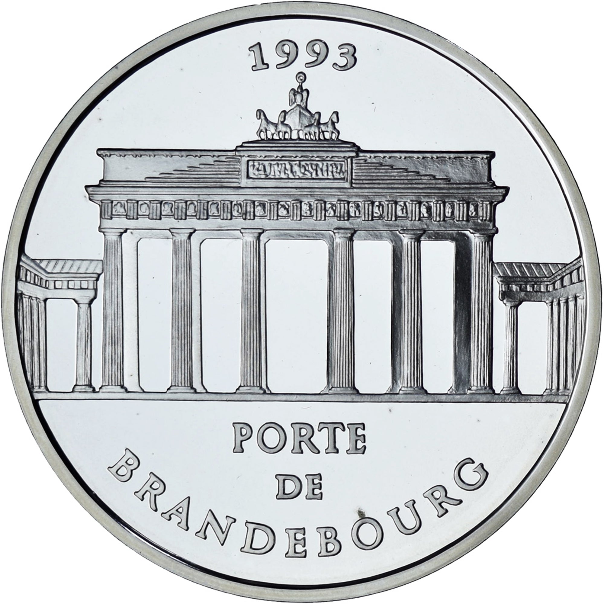 Münze, Frankreich, Porte de Brandebourg, 100 Francs-15 Ecus, 1993, BE, STGL