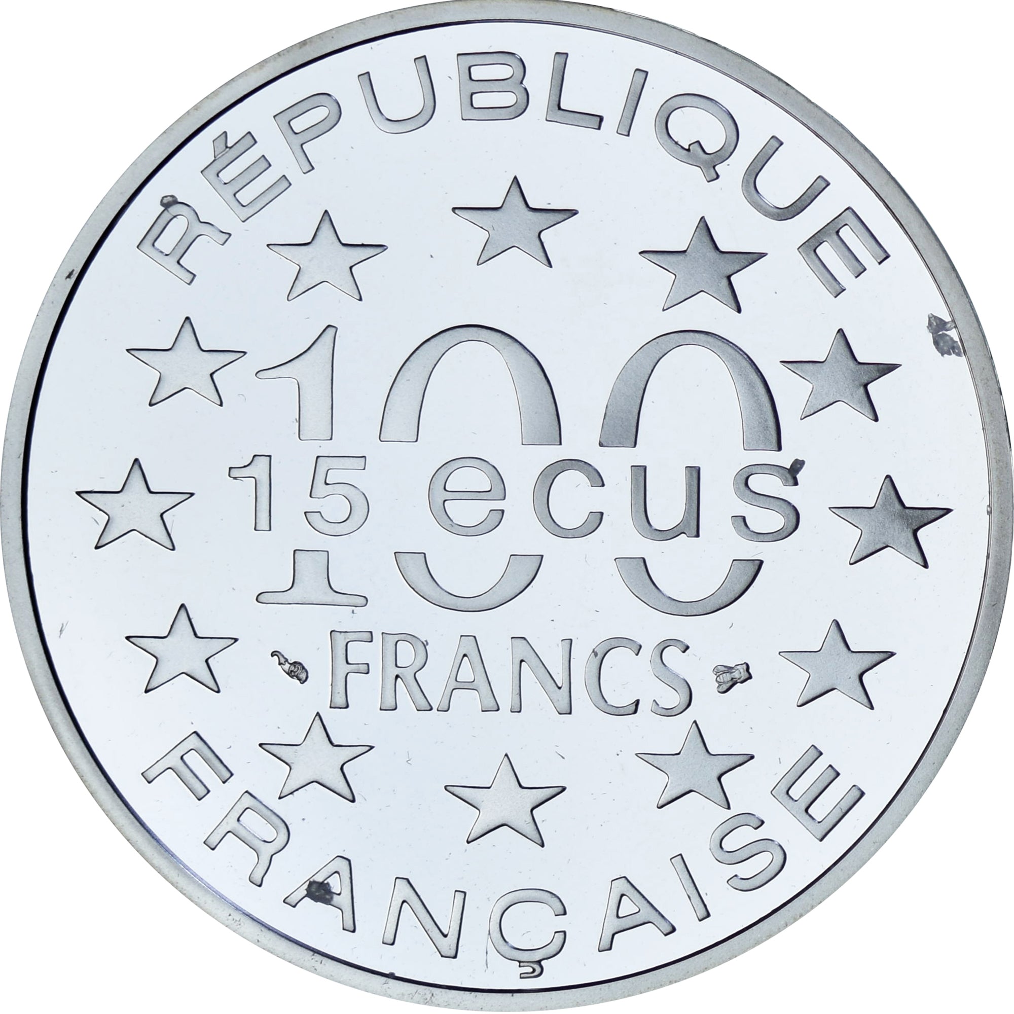 Coin, France, Big Ben, 100 Francs-15 Ecus, 1994, Proof, MS(65-70), Silver