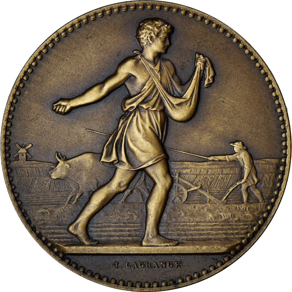 France, Medal, Société d'Agriculture d'Yvetot, Lagrange, MS(63), Bronze