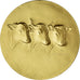 Frankreich, Medaille, Agriculture, Vaches, 1967, Coeffin, UNZ, Gilt Bronze