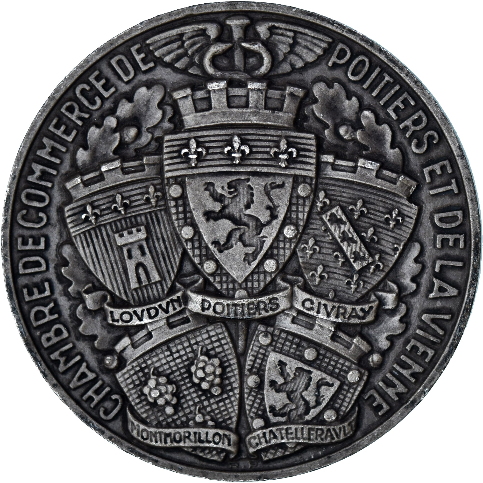 Francia, medalla, Cinquantenaire de la Chambre de Commerce de Poitiers, 1951