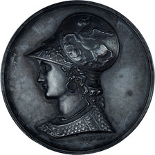 France, Medal, Déesse Minerve Casquée, Desaide, MS(60-62), Silver Plated