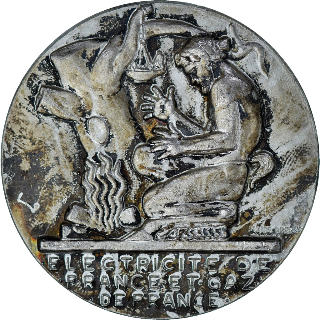 Francja, medal, Électricité de France et gaz de France, Dropsy, AU(55-58)