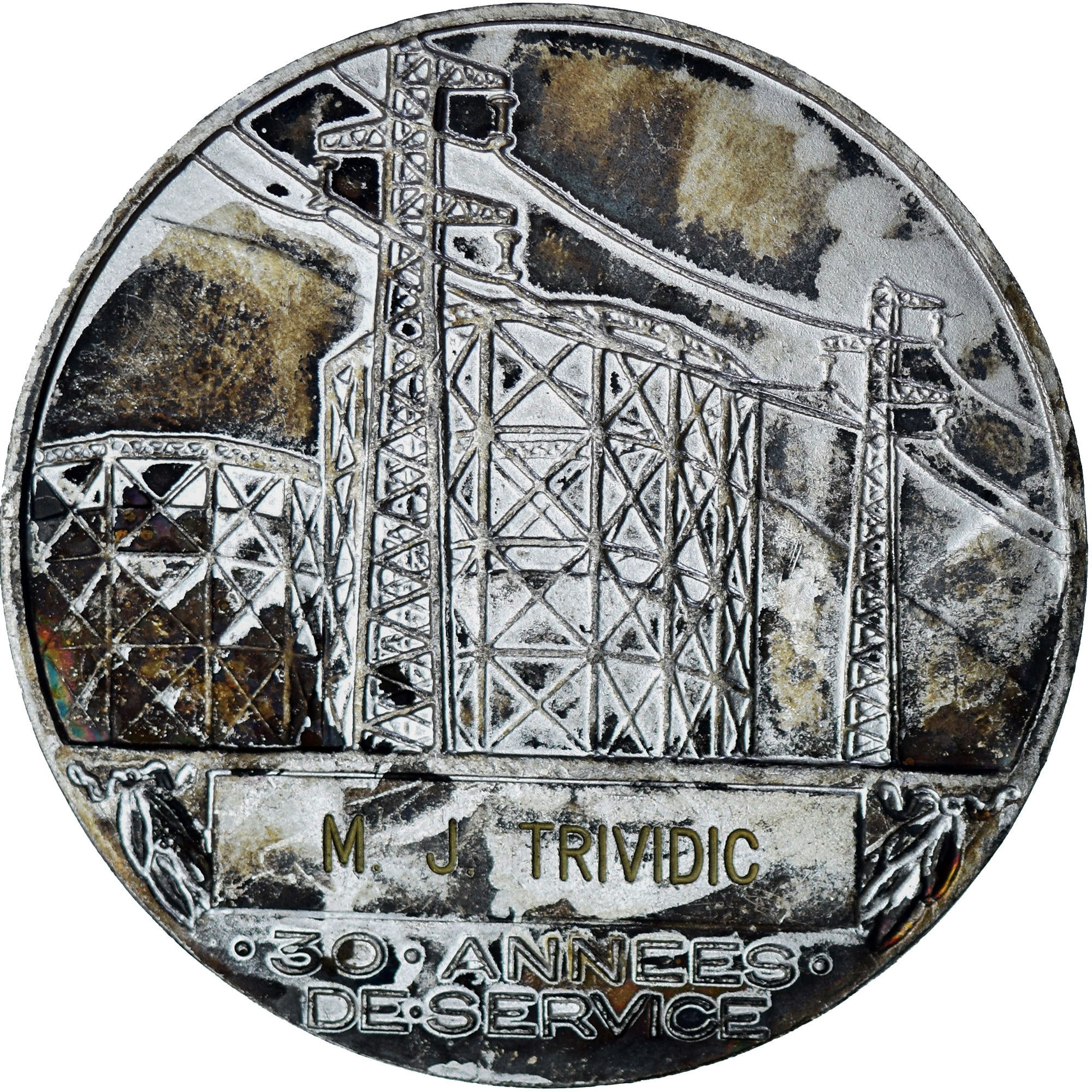 Francja, medal, Électricité de France et gaz de France, Dropsy, AU(55-58)