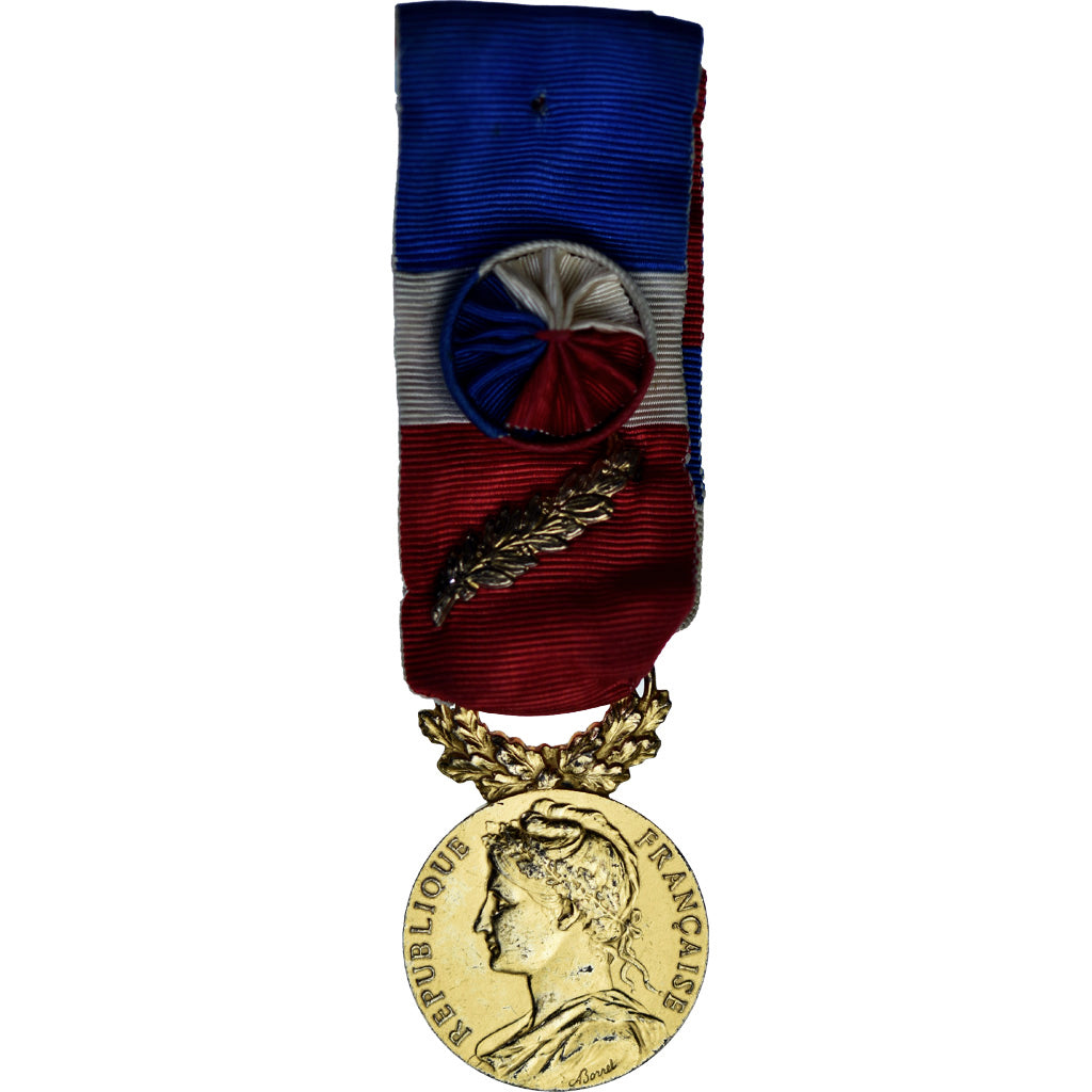 Francia, Médaille d'honneur du travail, medalla, 1986, Muy buen estado, Borrel