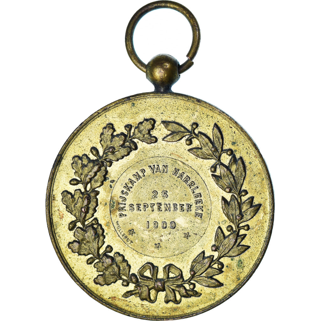 Belgien, Medaille, Priskamp Van Marelbeke, 1900, Wulleput, S+, Gilt Metal