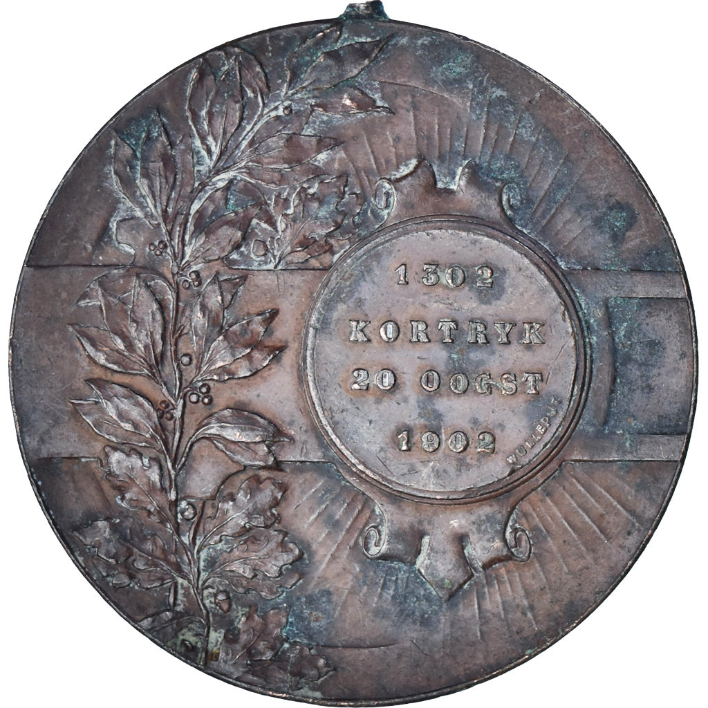 Belgien, Medaille, Léopold II, Kortryk, Agriculture, 1902, Wulleput, SS, Bronze