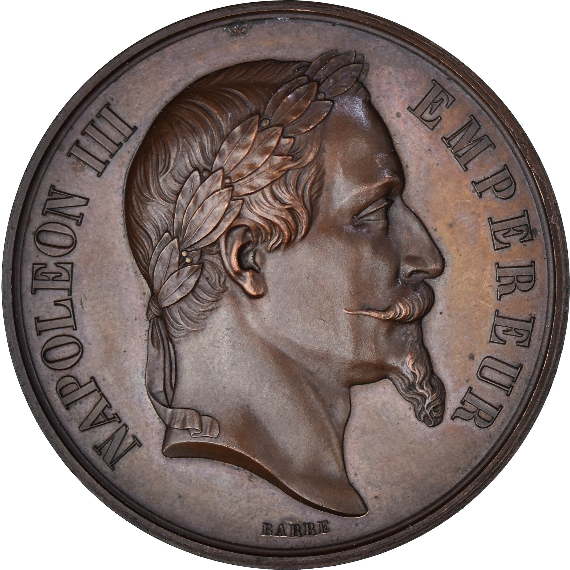France, Médaille, Napoléon III, Concours Agricole de Cahors, 1865, Barre
