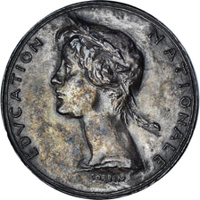 France, Medal, Education Nationale, Instruction, 1930, Corbin, AU(55-58), Silver