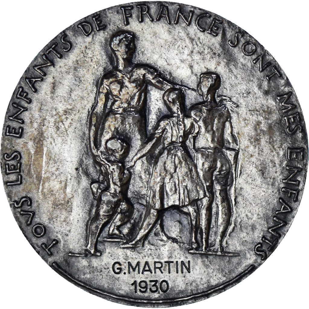 France, Medal, Education Nationale, Instruction, 1930, Corbin, AU(55-58), Silver