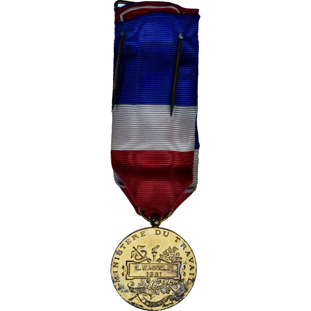 Francia, Honneur-Travail, République Française, medalla, 1981, Excellent