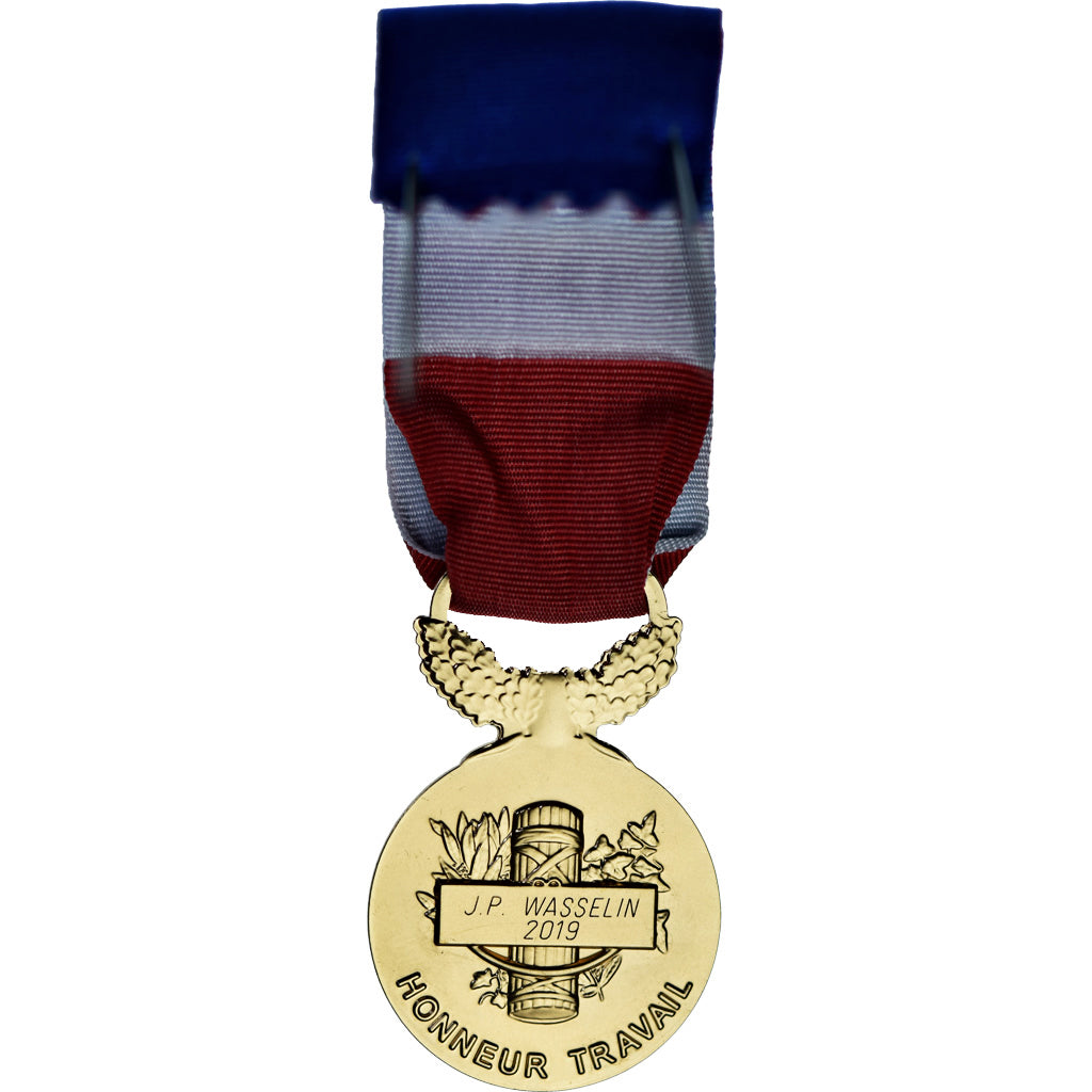 Francia, Honneur-Travail, République Française, medalla, 2019, Sin