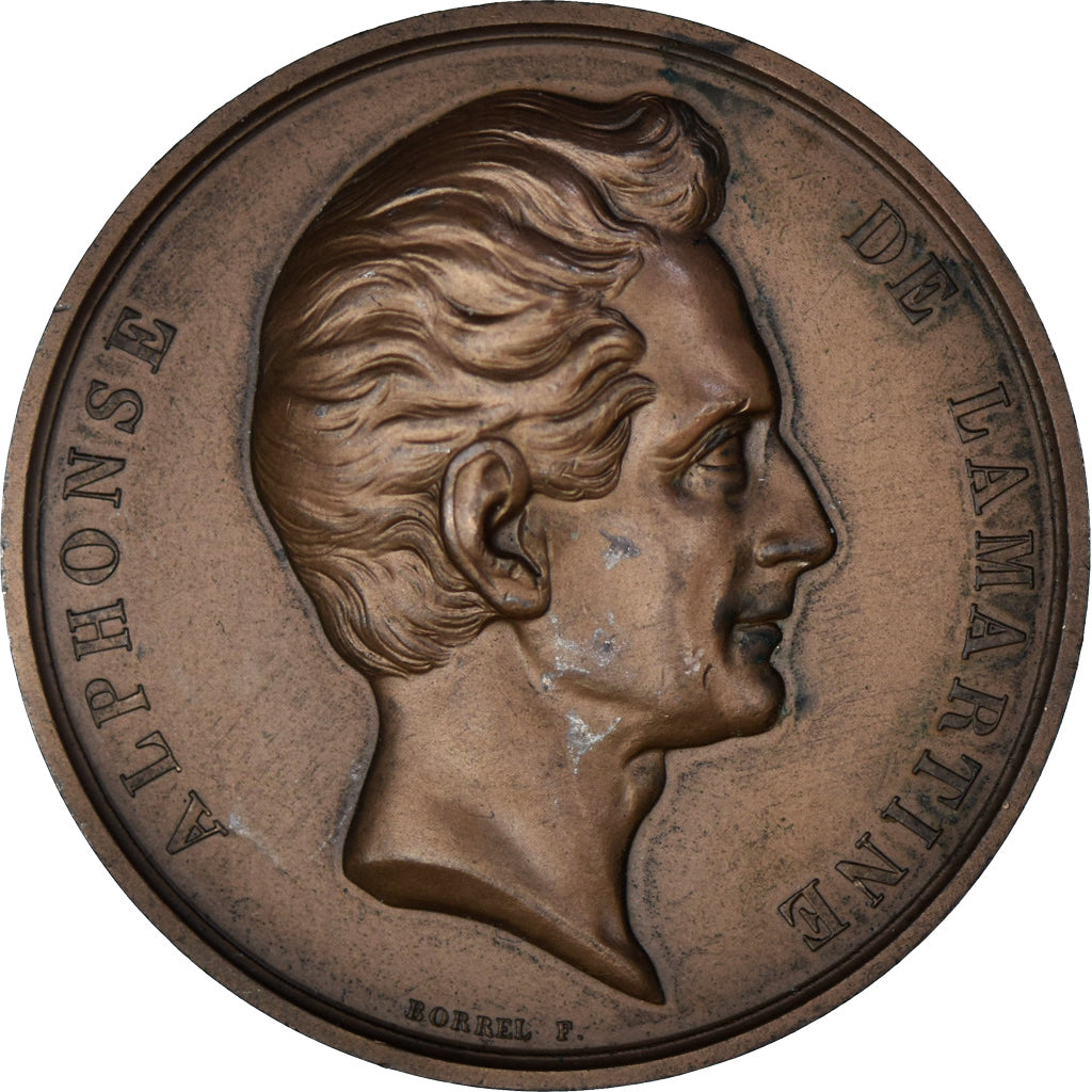 Frankreich, Medaille, Alphonse de Lamartine, Arts & Culture, 1976, Borrel, VZ